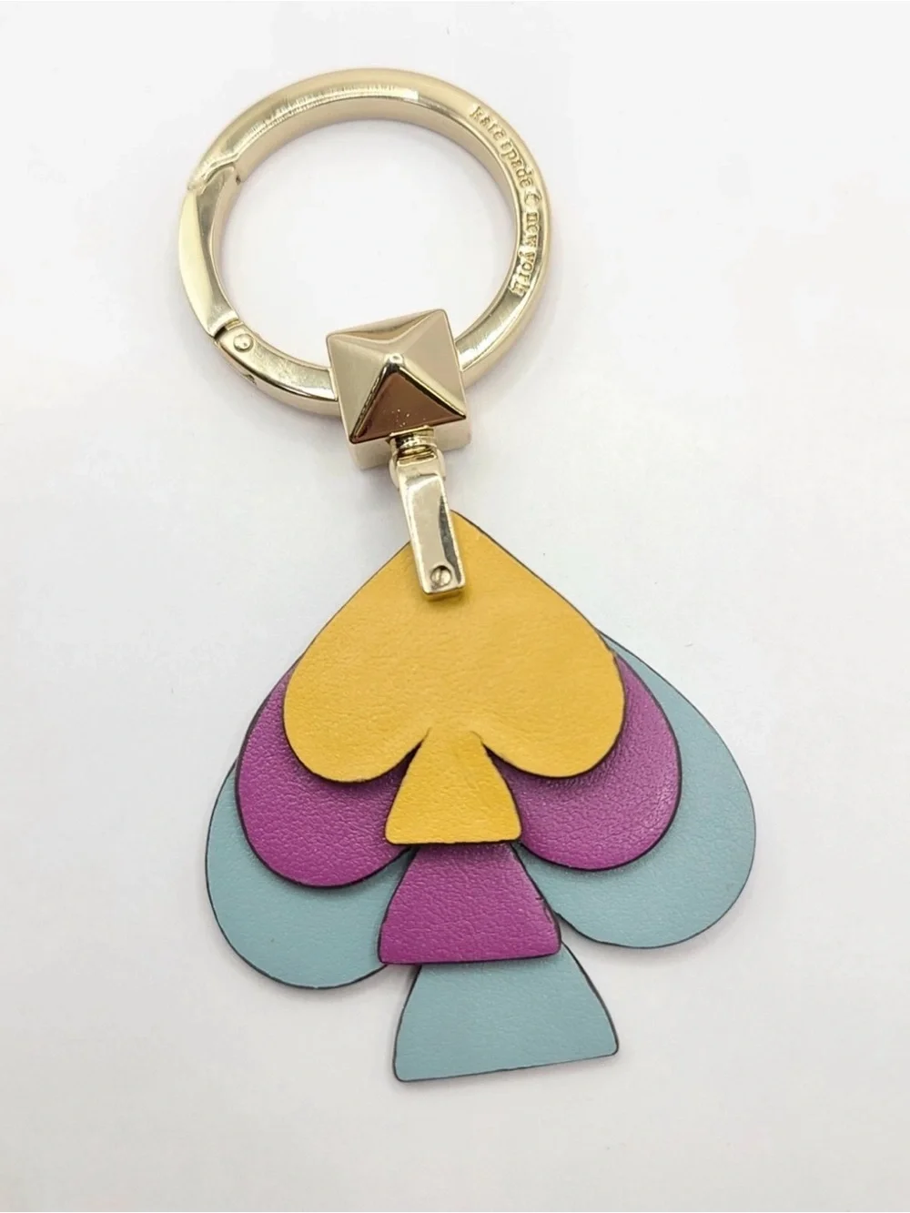 Kate Spade Seaside Stacked Spade Keyfob Chain Keychain Bag Charm - NWT
